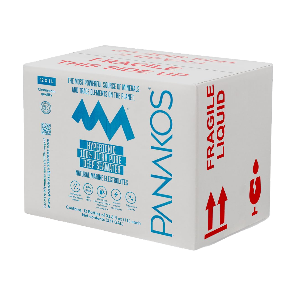 PANAKOS® case with twelve one-liter bottles